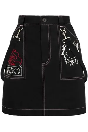 Hell Bunny Kort kjol - x Smiley Originals Dylan Skirt - XS XXL - för Dam