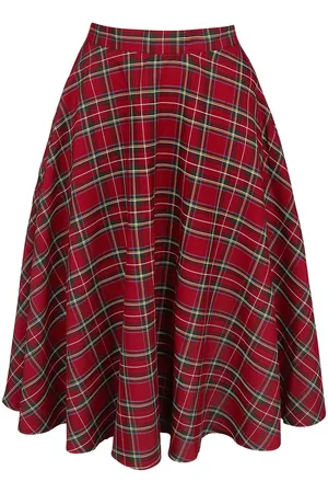 Hell Bunny Rockabilly Halvlång kjol - Irvine Skirt - XS 4XL - för Dam