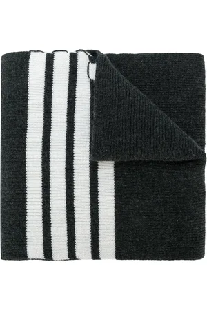 Thom Browne Full Needle Rib Scarf With White 4