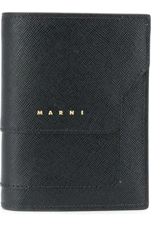 Marni Dubbelvikt läderplånbok med logotyp