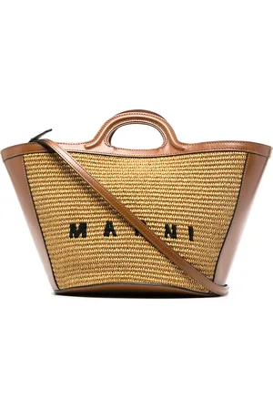 Marni Tropicalia totebag med broderad logotyp