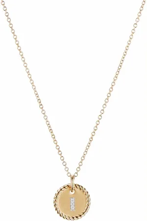 David Yurman Initial I halsband i 18K gult guld med hänge