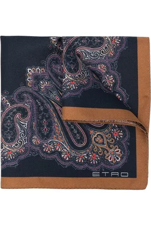 Etro Man Näsdukar - Paisley-print silk pocket square