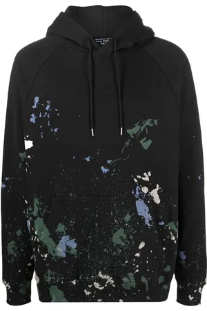 Etudes Hoodie i ekologisk bomull med färgstänk