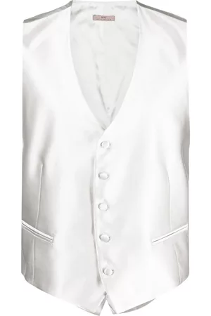 Lady Anne Silk button-fastening waistcoat