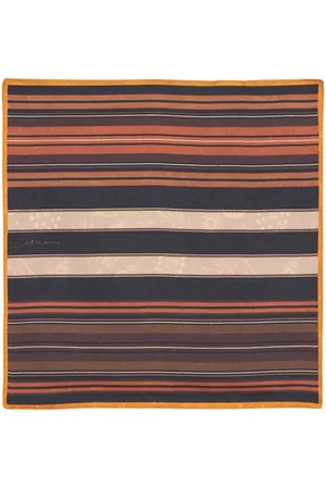 Etro Man Näsdukar - Striped silk pocket square