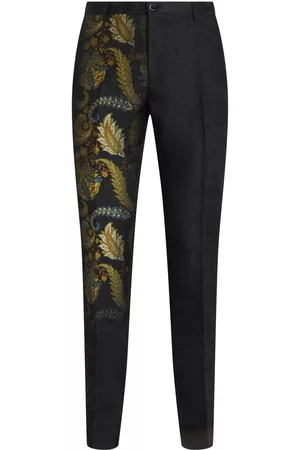 Etro Man Dressade byxor - Pattered-jacquard tailored trousers