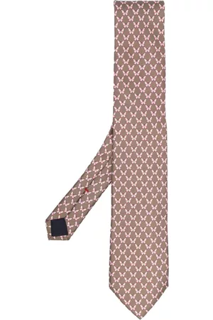 Lady Anne Man Slipsar - Butterfly-print silk tie