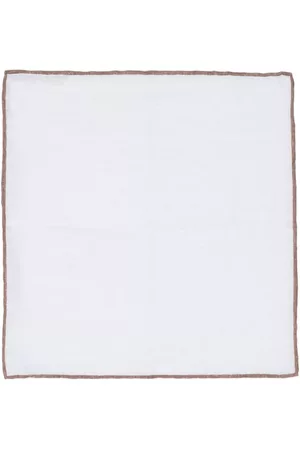 Lady Anne Man Näsdukar - Contrasting-border linen handkerchief