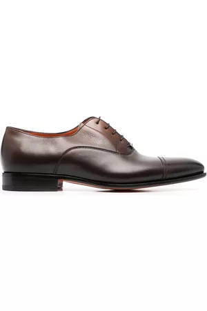 santoni Man Loafers - Gradient-effect leather oxford shoes