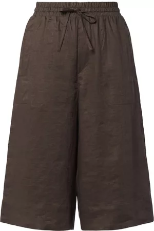 Equipment Kvinna Shorts - High-waist linen bermuda shorts