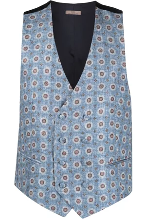 Lady Anne Man Västar - Graphic-print silk waistcoat