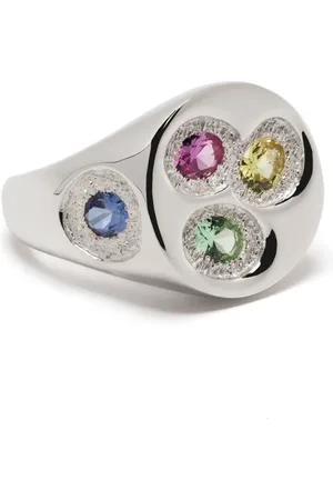 Bleue Burnham Klackring med safir