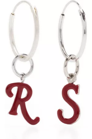 RAF SIMONS Örhängen - Logo-charm hoop earrings