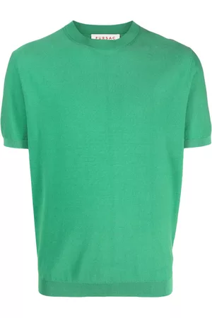 Fursac Man Stickade tröjor - Stickad t-shirt med rundad hals