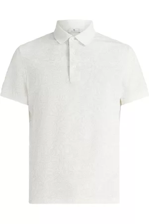 Etro Man Pikétröjor - Paisley floral-jacquard polo shirt