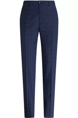 Etro Man Dressade byxor - Virgin wool jacquard trousers