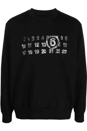 Maison Margiela Man Hoodies - Logo-print cotton hoodie