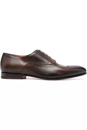santoni Man Finskor - Calf-leather oxford shoes