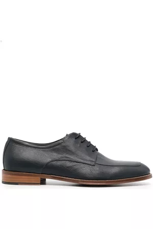 Pollini Man Loafers - Almond-toe leather derby shoes