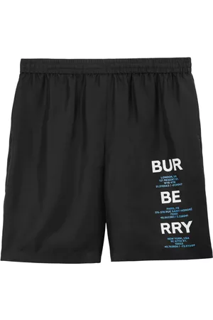 Burberry Man Shorts - Sidenshorts med logotyp