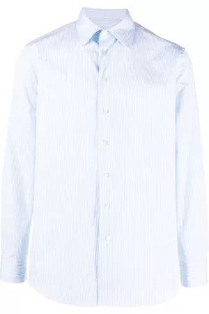 Etro Man Långärmade t-shirts - Striped long-sleeve linen shirt