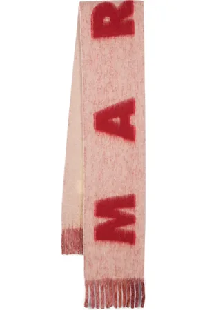 Marni Intarsiastickad halsduk med logotyp