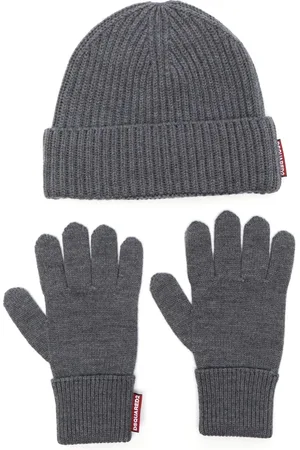 Dsquared2 Set med mössa och handskar i ull
