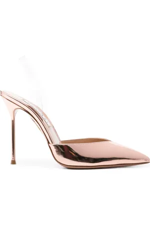 Aquazzura V Plexi Sling läderpumps 110 mm
