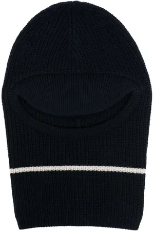 Plan C Randig ribbstickad balaclava