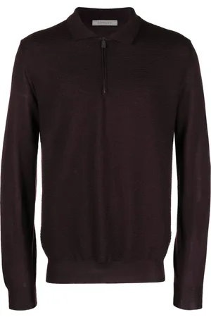 corneliani Finstickad pikétröja