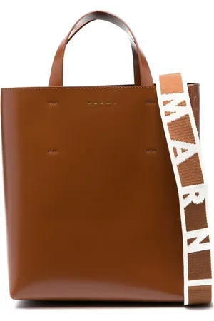 Marni Liten totebag i skinn