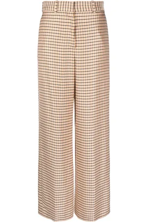 Lanvin Rutiga byxor med vida ben