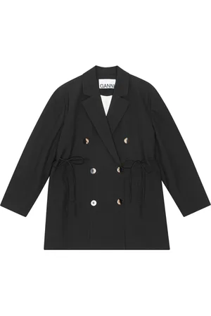 Ganni Dubbelknäppt blazer i oversize