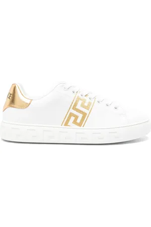 VERSACE Lädersneakers med brodyr