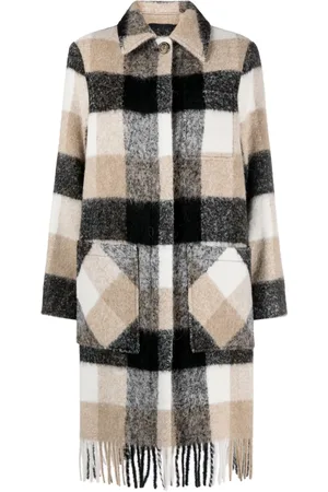 Woolrich Skotskrutig kappa med franskant