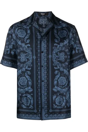 VERSACE Barocco kortärmad skjorta med stjärntryck