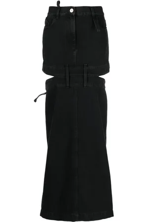 The Attico Jeanskjol i midimodell