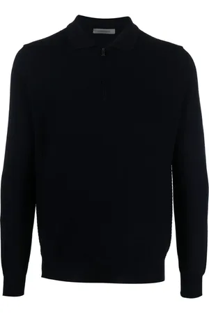 corneliani Finstickad pikétröja