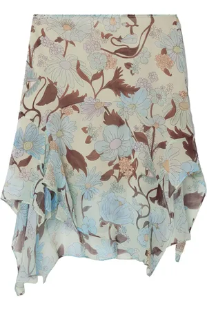 Stella McCartney Lady Garden sidenkjol med tryck