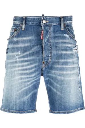 Dsquared2 Jeansshorts med slitning