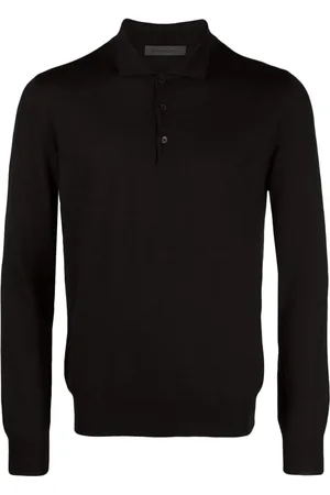 corneliani Pikétröja med melerad effekt