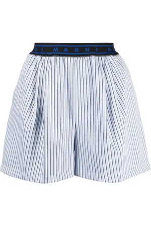 Marni Randiga stickade shorts med logotypband