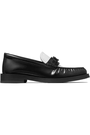 Jimmy Choo Läderloafers med logotypplakett