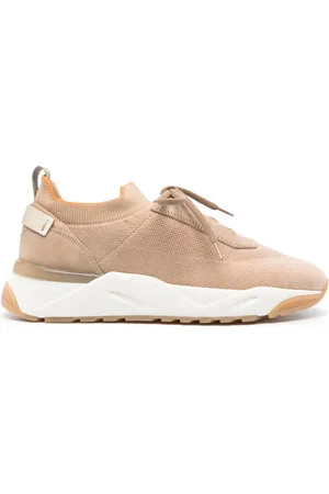 santoni Stickade sneakers med panel