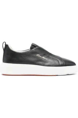 santoni Lädersneakers med logotyp