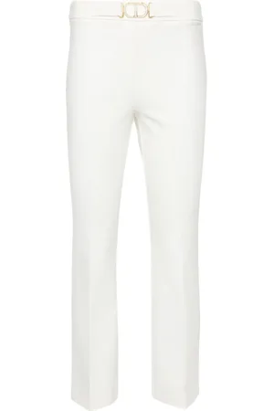 Twin-Set Raka byxor med logotypplakett