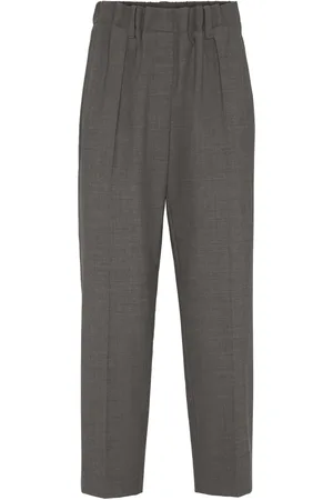 Brunello Cucinelli Draperade byxor med hög midja