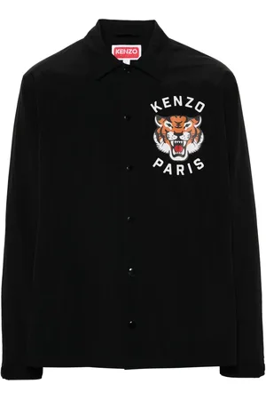 Kenzo Tigermönstrad vattenavvisande jacka