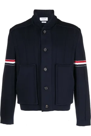 Thom Browne Enkelknäppt skjortjacka med knäppning